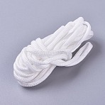 7 Strand Core Polyester Cords Rope, Solid Color, White, 4mm, about 3m/bundle(OCOR-WH0052-31A)
