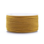 Polyester Braided Cord, Goldenrod, 2mm, about 16.4 yards(15m)/roll(OCOR-F010-A35-2MM)