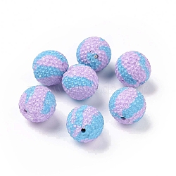 Polymer Clay Rhinestone Beads, Pave Disco Ball Beads, Round, Deep Sky Blue, 16mm, Hole: 1.6mm(RB-L029-05B)