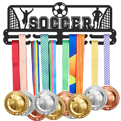 Iron Medal Hanger Holder Display Wall Rack, with Screws, Football, 150x400mm(ODIS-WH0100-008)