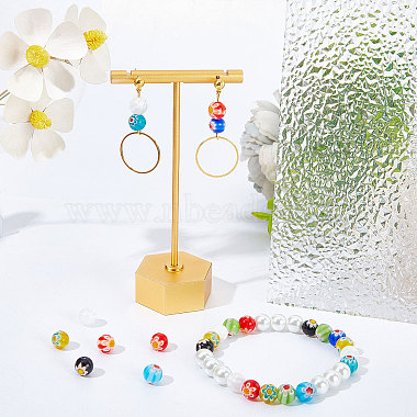 160Pcs 8 Colors Handmade Millefiori Lampwork Beads Strands(LAMP-SC0001-14)-5