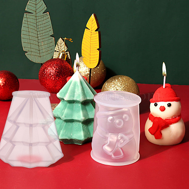 2Pcs 2 Style Christmas Candle Silicone Molds(CAND-FH0001-03)-5