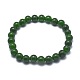 Natural TaiWan Jade Bead Stretch Bracelets(BJEW-K212-A-019)-2