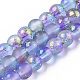 Frosted Spray Painted Glass Beads Strands(X-GLAA-N035-03A-C05)-1