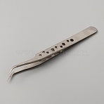 Stainless Steel Carved Ponited Tweezers, Hollow-out, Beading Supplies, Stainless Steel Color, 12.7x1x1cm(TOOL-WH0125-49)