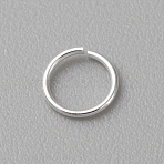 925 Sterling Silver Open Jump Rings, Round, Silver, 4x0.3mm, Inner Diameter: 3mm(STER-WH0008-30)