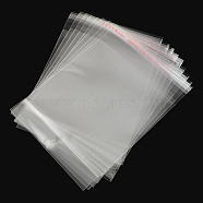 Rectangle OPP Cellophane Bags, Clear, 16x16cm, Hole: 6mm, Unilateral Thickness: 0.0035mm, Inner Measure: 16x11cm(OPC-S014-18)