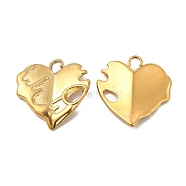 Ion Plating(IP) 304 Stainless Steel Pendant Rhinestone Settings, Open Back Settings, Heart, Real 18K Gold Plated, Fit for 5x4mm Rhinestone, 20.5x20x2.5mm, Hole: 3x2mm(STAS-A070-08G)