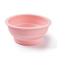 Portable Collapsible Watercolor Paint Brush Washing Water Cup, Foldable Painting Pen Cleaning Bucket, Pigment Mixing Cup, Pink, 9.9x4.4cm, Inner Diameter: 8.65cm(DIY-P072-01C)