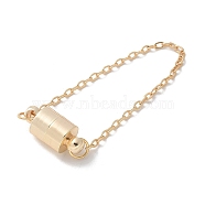 Brass Magnetic Clasps, Link, Real 18K Gold Plated, 88x6x6mm(KK-U052-24G)