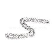 201 Stainless Steel Figaro Chain Necklace for Men Women, Stainless Steel Color, 20.08 inch(51cm)(NJEW-I122-05P)