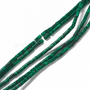 Synthetic Malachite Beads Strands, Column, 4.3~5.6x2.3~2.5mm, Hole: 0.9mm, about 82~86pcs/strand, 14.96~17.71 inch(38~45cm)(G-B004-A15)