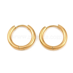 304 Stainless Steel Huggie Hoop Earrings, Thick Hoop Earrings, Ring, Golden, 9 Gauge, 16x17x2.5mm, Pin: 1mm(EJEW-O087-06I-G)