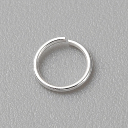 925 Sterling Silver Open Jump Rings, Round Rings, Silver, 4x0.3mm, Inner Diameter: 3mm(STER-WH0008-30)