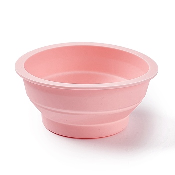 Portable Collapsible Watercolor Paint Brush Washing Water Cup, Foldable Painting Pen Cleaning Bucket, Pigment Mixing Cup, Pink, 9.9x4.4cm, Inner Diameter: 8.65cm