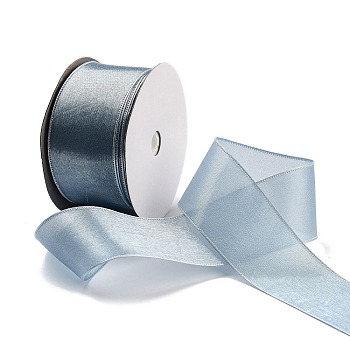 20 Yards Polyester Ribbon, for Gift Wrapping, Light Blue, 1-1/2 inch(38mm), about 20.00 Yards(18.29m)/Roll