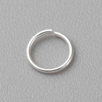 925 Sterling Silver Open Jump Rings, Round, Silver, 4x0.3mm, Inner Diameter: 3mm
