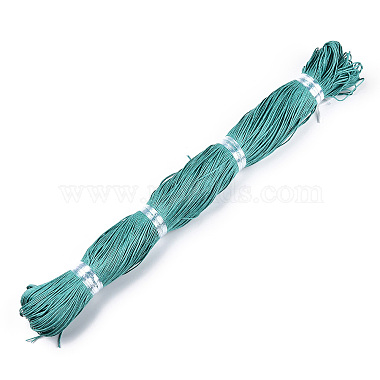 1mm Teal Waxed Cotton Cord Thread & Cord