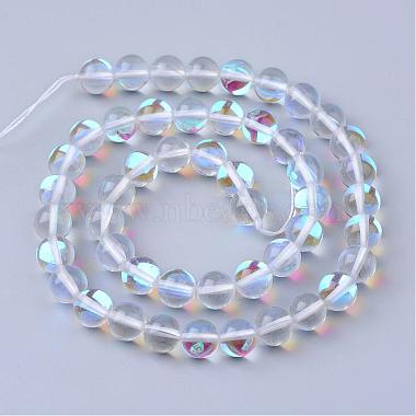 Synthetic Moonstone Beads Strands(G-R375-6mm-B13)-2