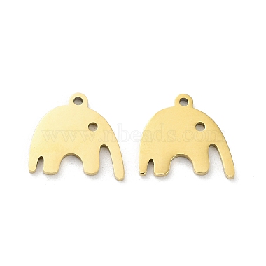 Real 18K Gold Plated Elephant 316L Surgical Stainless Steel Charms