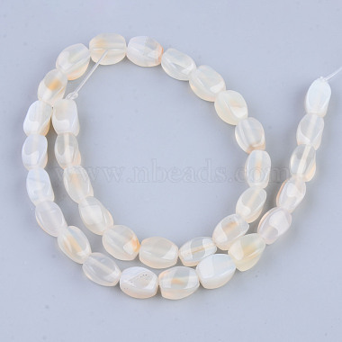 Natural White Agate Beads Strands(G-S359-127)-2