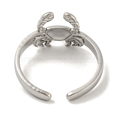 304 Stainless Steel Open Cuff Ring(RJEW-C067-09P)-3