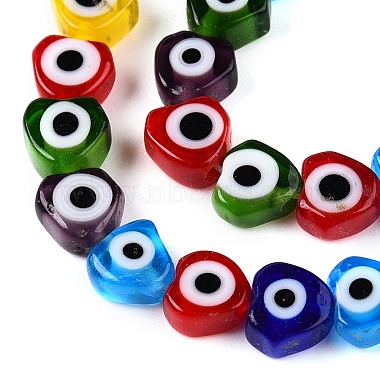 Handmade Evil Eye Lampwork Beads Strands(LAMP-N024-27E-M)-3