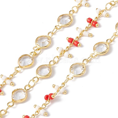 Red Brass+Glass Handmade Chains Chain