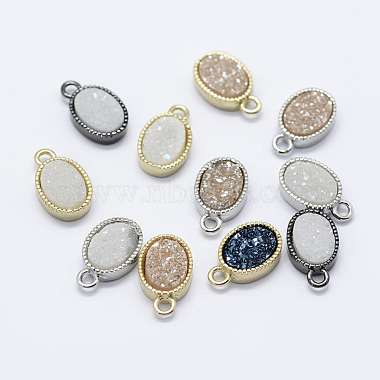 Mixed Color Oval Agate Charms