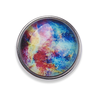 Colorful Brass+Glass Jewelry Buttons