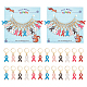 Alloy Enamel Awareness Ribbon Charm Locking Stitch Markers(HJEW-PH01815)-1