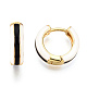 Brass Huggie Hoop Earrings(EJEW-S209-07A)-1