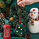 Crochet Christmas Tree Hanging Pendant Decorations(HJEW-WH0007-14)-3