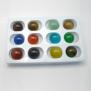 Gemstone Beads, Gemstone Sphere, Mixed Style, No Hole/Undrilled, Round, Mixed Stone, 40mm(G-R142-4-B)