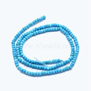 Dyed & Heated Natural Howlite Beads Strands, Faceted, Rondelle, 3x2mm, Hole: 0.5mm, about 177pcs/strand, 15.2 inch(38.5cm)(X-G-G768-03)
