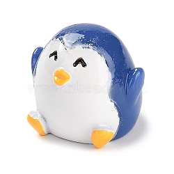 Cute Resin Animal Ornaments, Micro Landscape Display Decorations, Penguin, 19.5x21.5x21mm(RESI-I052-01G)