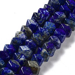Natural Lapis Lazuli Beads Strands, Nuggets, Faceted, 6~8x10.5~14x8~9.5mm, Hole: 1.2mm, about 57~61pcs/strand, 15.16''~15.39''(38.5~39.1cm)(G-D091-A24)