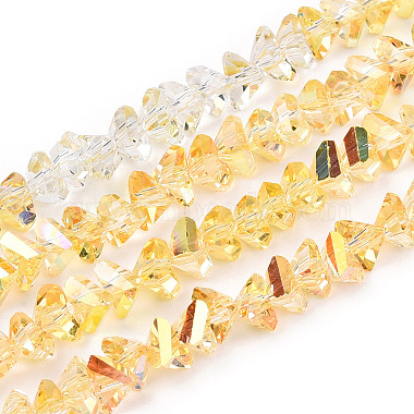Champagne Yellow Triangle Glass Beads