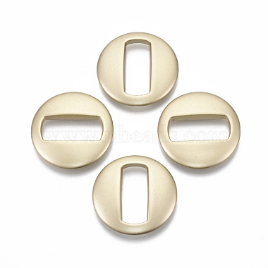 Gold Flat Round Plastic Linking Rings