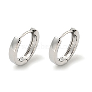 Brass Hoop Earrings, Round, Platinum, 14.5x3mm(EJEW-L211-08A-P)