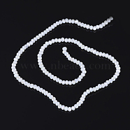 Electroplate Glass Bead Strands, Full Luster Plated, Faceted, Rondelle, WhiteSmoke, 3.5x2.5~3mm, Hole: 1mm, about 120pcs/strand, 13.7~14.1 inch(33~34cm)(GLAA-F001-3x2mm-30L)