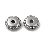 304 Stainless Steel Disc Beads, Flower, Stainless Steel Color, 6x2mm, Hole: 1.2mm(STAS-P319-14B-P)