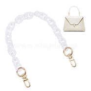 Acrylic Bag Extension Chains, with Golden Tone Alloy Clasps, Clear, 405mm(FIND-WH0148-268A)