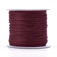 Nylon Thread, Nylon Jewelry Cord for Custom Woven Jewelry Making, Dark Red, 0.6mm, about 142.16 yards(130m)/roll(NWIR-D055-0.6mm-16)