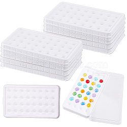 32-Hole Rectangle Plastic Loose Gems Storage Boxes, Loose Diamond Case, White, 12.3x6.8cm(FIND-WH0420-27B)