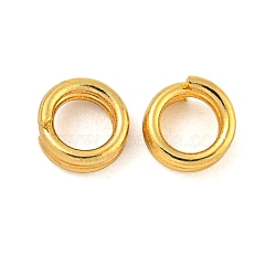 Brass Split Rings, Double Loops Jump Rings, Real 18K Gold Plated, 4x2mm, Inner Diameter: 3mm, Single Wire: 0.7mm, 270pcs/20g(KK-N254-39G)