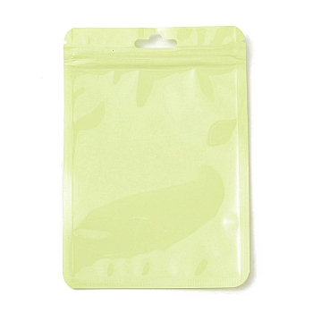 Plastic Packaging Yinyang Zip Lock Bags, Top Self Seal Pouches, Rectangle, Yellow, 14.8x10.5x0.24cm
