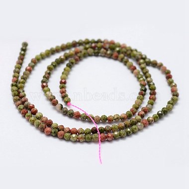 Natural Unakite Beads Strands(G-K185-05)-2
