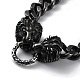 Ion Plating(IP) 304 Stainless Steel Diamond Cut Curb Chain Necklaces(NJEW-P288-03AS)-2