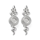 304 Stainless Steel Snake Stud Earrings(EJEW-K295-14P)-1